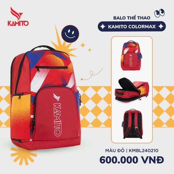 Balo Thể Thao Kamito Colormax Đỏ 