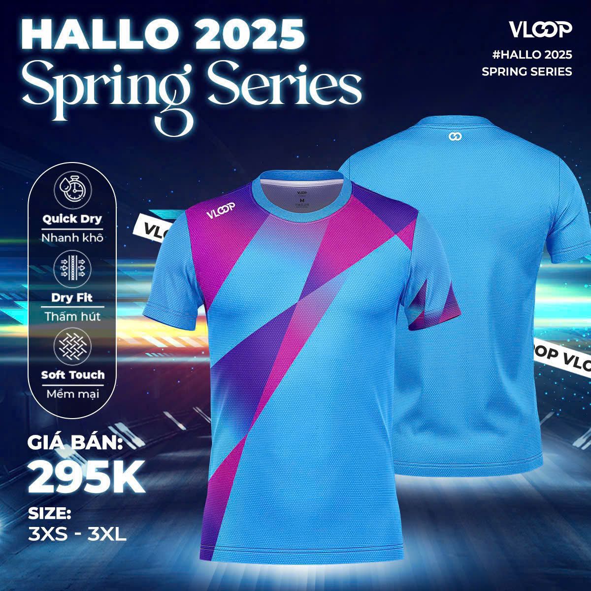 ÁO VLOOP HALLO 2025 V01 Blue