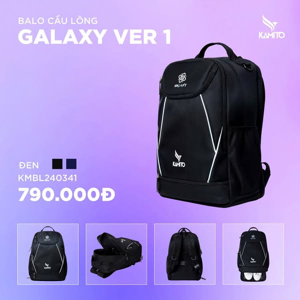 Balo Thể Thao Kamito Galaxy V1 Đen 