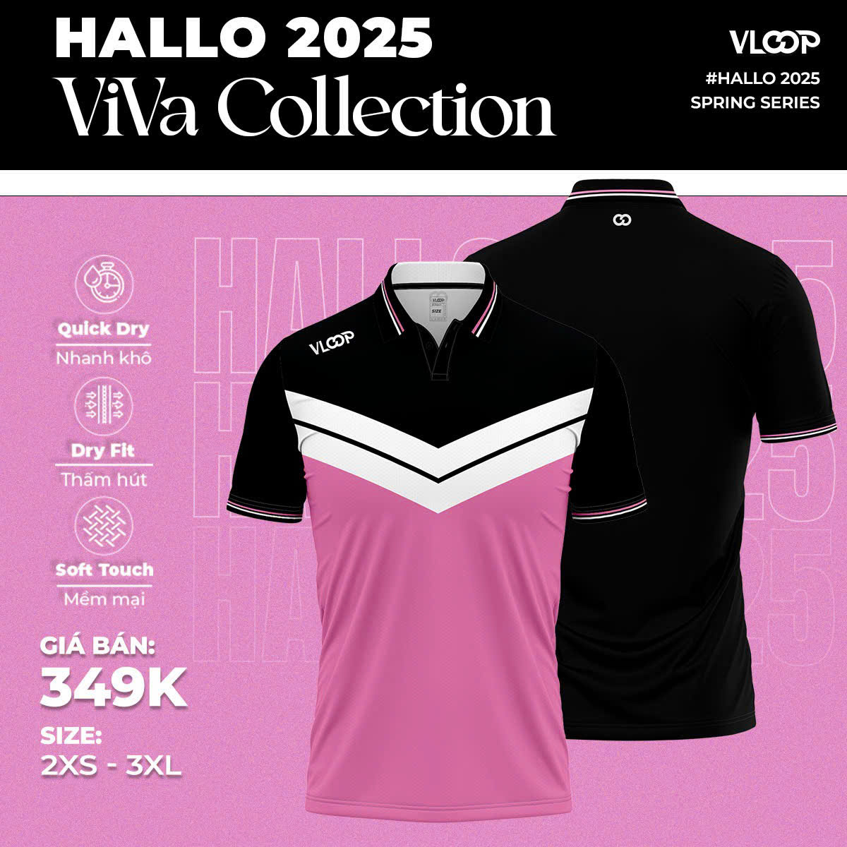 Áo Vloop Viva Collection Hồng