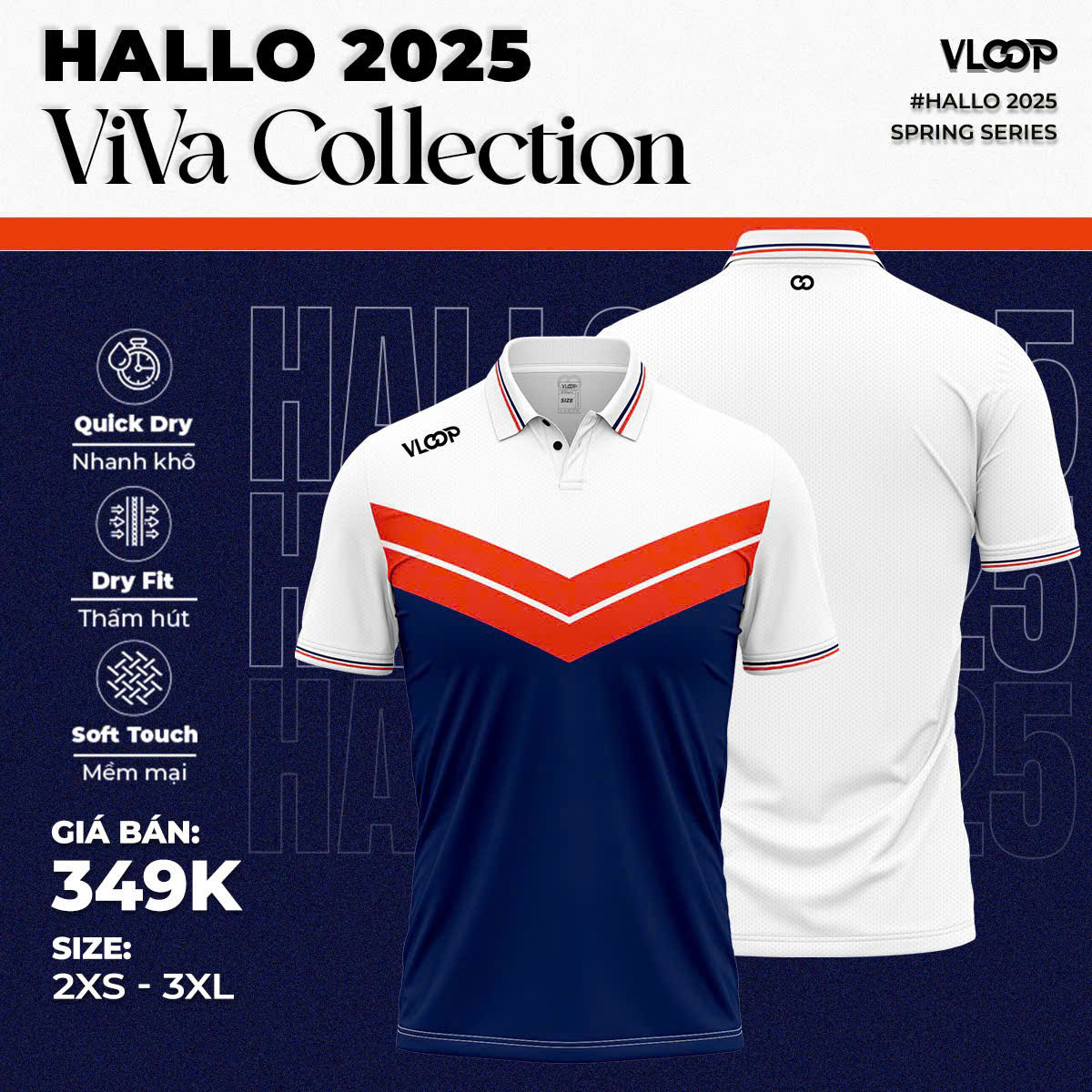 Áo Vloop Viva Collection Trắng