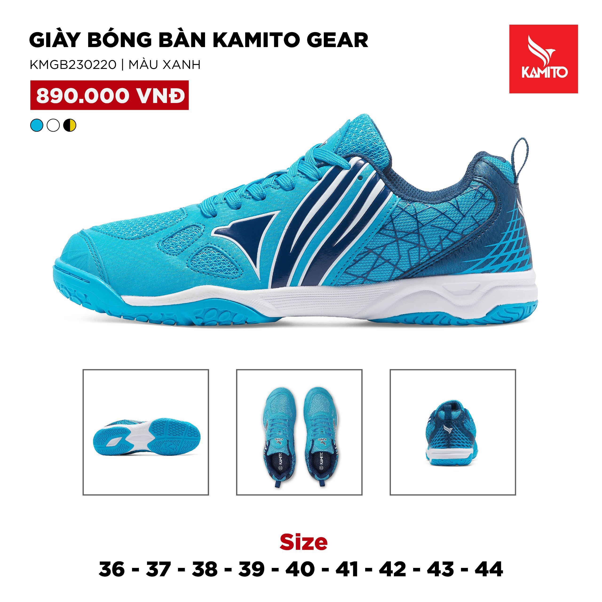 Giày bóng bàn Kamito Gear Xanh