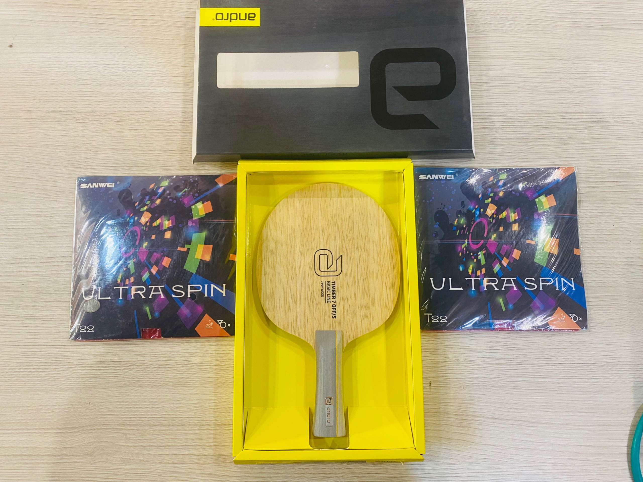 Combo Vợt Andro Timber 7 + Mặt Ultra Spin