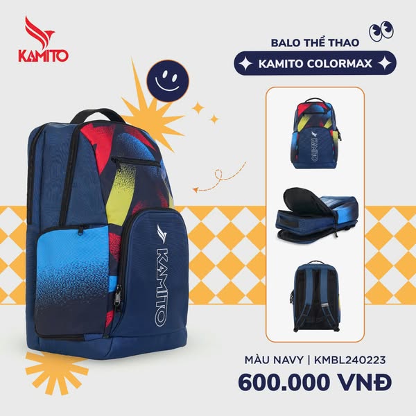 Balo Thể Thao Kamito Colormax Navy 