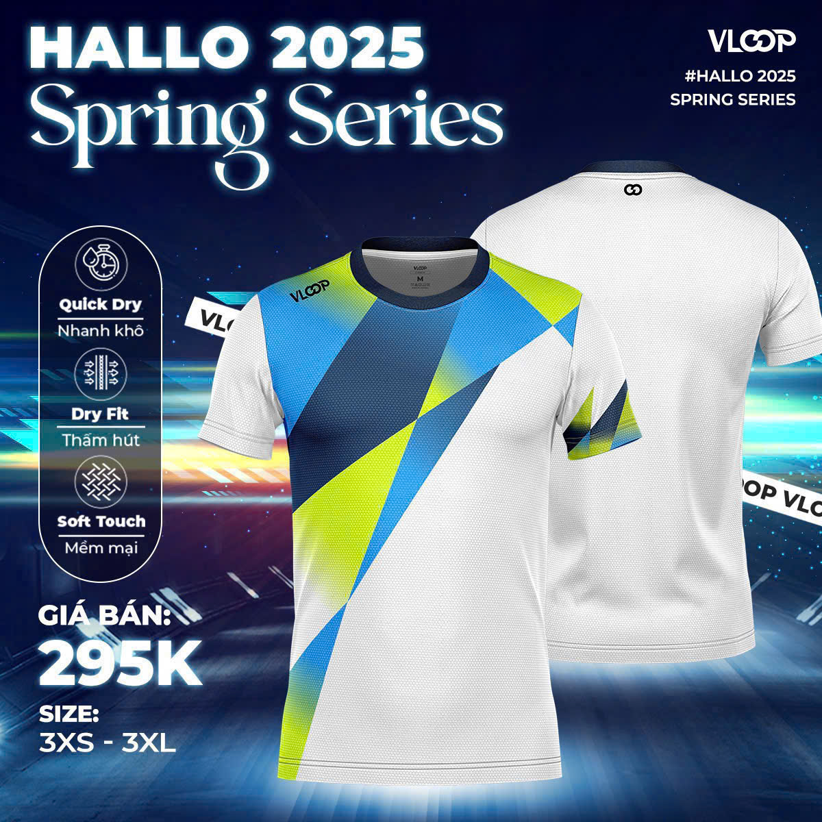 ÁO VLOOP HALLO 2025 V01 Trắng 